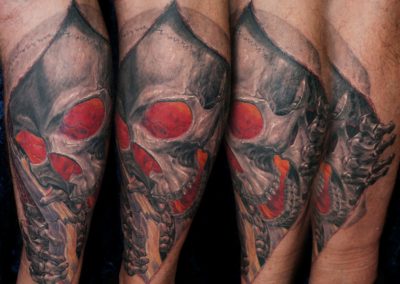 Biomechanik Muskel Tattoo mit Ketten München